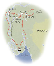 Myanmar walking map